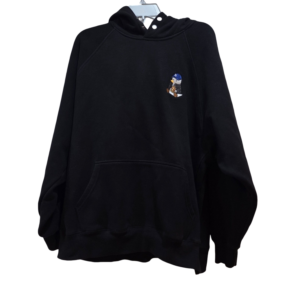 Pizza Duck Duckingnice NEW YORK PIZZA RAT Black Pullover Hoodie Men's 2XL GUC